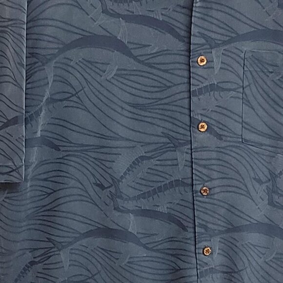 Kahala 1936 men’s size XL blue marlin print button up shirt - Picture 5 of 6